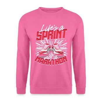 Sprint Leichtathletik Sprinten Life's A Sprint - Unisex Pullover - Pink - Vorne
