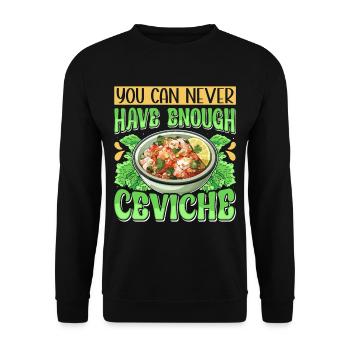 Seafood Peruvian Ceviche - Unisex Pullover - Schwarz - Vorne - Alina (178cm) & Michal (187cm)