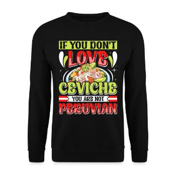 Seafood Peruvian Ceviche - Unisex Pullover - Schwarz - Vorne - Alina (178cm) & Michal (187cm)