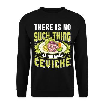 Seafood Peruvian Ceviche - Unisex Pullover - Schwarz - Vorne - Alina (178cm) & Michal (187cm)