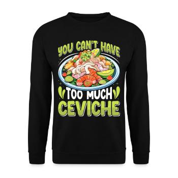 Seafood Peruvian Ceviche - Unisex Pullover - Schwarz - Vorne - Alina (178cm) & Michal (187cm)