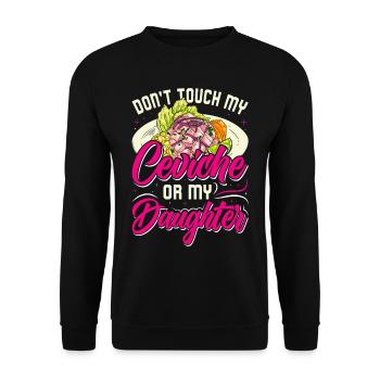 Seafood Peruvian Ceviche - Unisex Pullover - Schwarz - Vorne - Alina (178cm) & Michal (187cm)