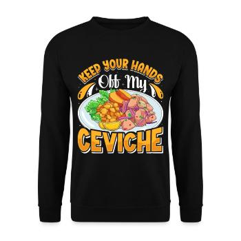 Seafood Peruvian Ceviche - Unisex Pullover - Schwarz - Vorne - Alina (178cm) & Michal (187cm)