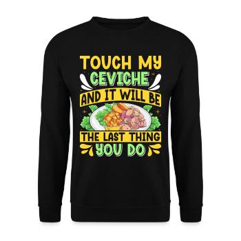 Seafood Peruvian Ceviche - Unisex Pullover - Schwarz - Vorne - Alina (178cm) & Michal (187cm)