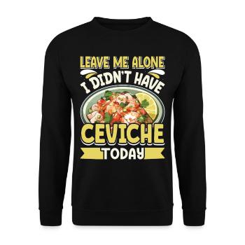 Seafood Peruvian Ceviche - Unisex Pullover - Schwarz - Vorne - Alina (178cm) & Michal (187cm)
