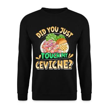 Seafood Peruvian Ceviche - Unisex Pullover - Schwarz - Vorne - Alina (178cm) & Michal (187cm)