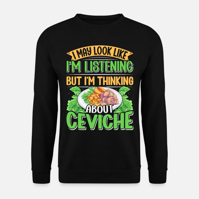 Seafood Peruvian Ceviche - Unisex Pullover - Schwarz