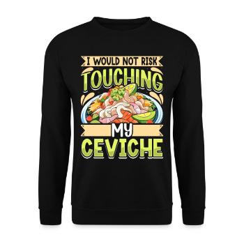 Seafood Peruvian Ceviche - Unisex Pullover - Schwarz - Vorne - Alina (178cm) & Michal (187cm)
