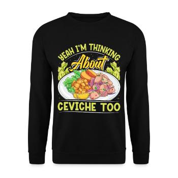 Seafood Peruvian Ceviche - Unisex Pullover - Schwarz - Vorne - Alina (178cm) & Michal (187cm)