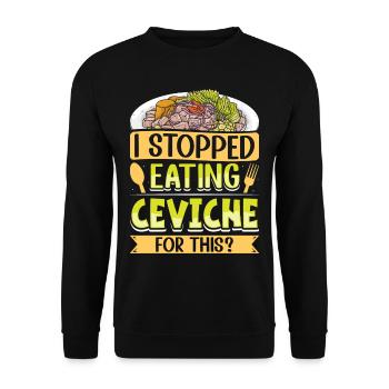 Seafood Peruvian Ceviche - Unisex Pullover - Schwarz - Vorne - Alina (178cm) & Michal (187cm)