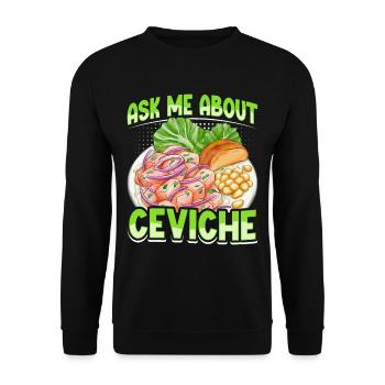 Seafood Peruvian Ceviche - Unisex Pullover - Schwarz - Vorne - Alina (178cm) & Michal (187cm)
