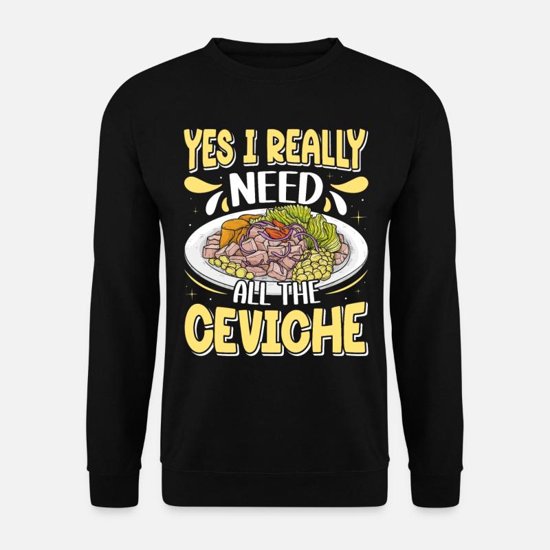 Seafood Peruvian Ceviche - Unisex Pullover - Schwarz