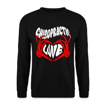 Chiropractor Physiotherapist Chiropractic Love - Unisex Sweatshirt - black - Front - Alina (178cm) & Michal (187cm)