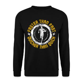 Sprint Leichtathletik Sprinten - Unisex Pullover - Schwarz - Vorne - Alina (178cm) & Michal (187cm)
