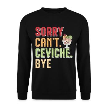 Seafood Peruvian Ceviche - Unisex Pullover - Schwarz - Vorne - Alina (178cm) & Michal (187cm)