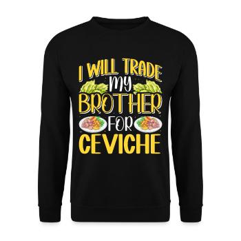 Seafood Peruvian Ceviche - Unisex Pullover - Schwarz - Vorne - Alina (178cm) & Michal (187cm)