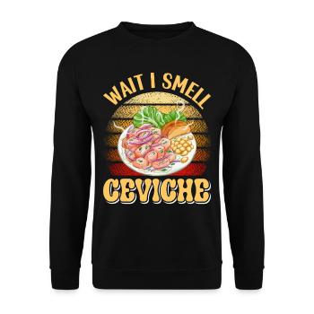 Seafood Peruvian Ceviche - Unisex Pullover - Schwarz - Vorne - Alina (178cm) & Michal (187cm)