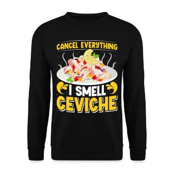 Seafood Peruvian Ceviche - Unisex Pullover - Schwarz - Vorne - Alina (178cm) & Michal (187cm)