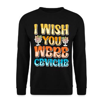 Seafood Peruvian Ceviche - Unisex Pullover - Schwarz - Vorne - Alina (178cm) & Michal (187cm)