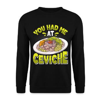 Seafood Peruvian Ceviche - Unisex Pullover - Schwarz - Vorne - Alina (178cm) & Michal (187cm)