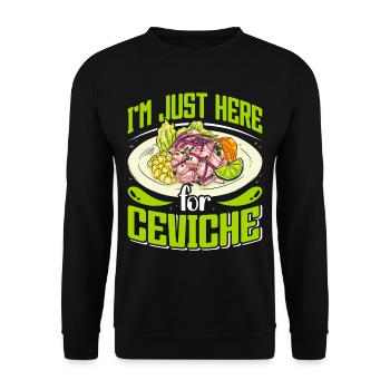 Seafood Peruvian Ceviche - Unisex Pullover - Schwarz - Vorne - Alina (178cm) & Michal (187cm)