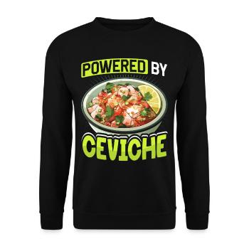 Seafood Peruvian Ceviche - Unisex Pullover - Schwarz - Vorne - Alina (178cm) & Michal (187cm)