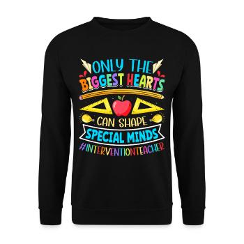 Enseignant d’intervention, Spécialiste de l’intervention - Sweat-shirt Unisexe - noir - Devant - Alina (178cm) & Michal (187cm)