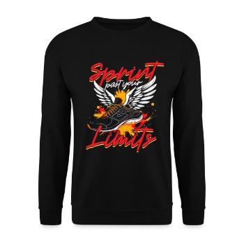 Sprint Sprinten Sprint Past Your Limits - Unisex Pullover - Schwarz - Vorne - Alina (178cm) & Michal (187cm)