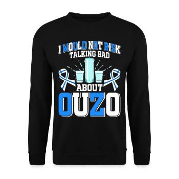 Griechenland Ouzo - Unisex Pullover - Schwarz - Vorne - Alina (178cm) & Michal (187cm)