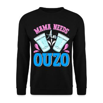 Griechenland Ouzo - Unisex Pullover - Schwarz - Vorne - Alina (178cm) & Michal (187cm)