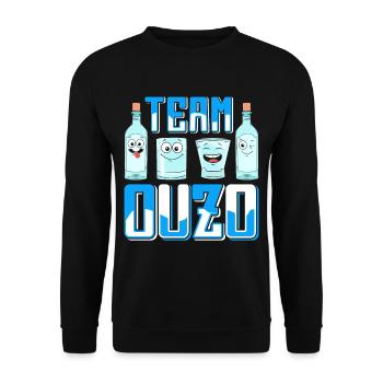 Griechenland Ouzo - Unisex Pullover - Schwarz - Vorne - Alina (178cm) & Michal (187cm)