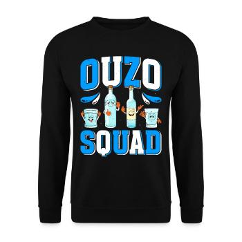 Griechenland Ouzo - Unisex Pullover - Schwarz - Vorne - Alina (178cm) & Michal (187cm)