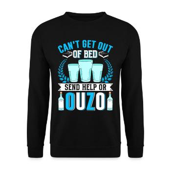 Griechenland Ouzo - Unisex Pullover - Schwarz - Vorne - Alina (178cm) & Michal (187cm)