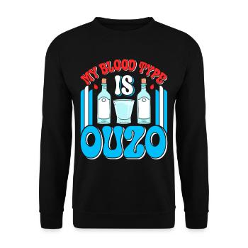 Griechenland Ouzo - Unisex Pullover - Schwarz - Vorne - Alina (178cm) & Michal (187cm)