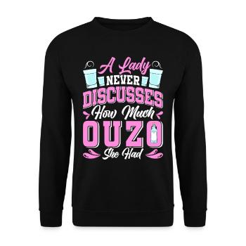 Griechenland Ouzo - Unisex Pullover - Schwarz - Vorne - Alina (178cm) & Michal (187cm)