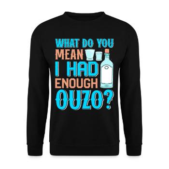 Griechenland Ouzo - Unisex Pullover - Schwarz - Vorne - Alina (178cm) & Michal (187cm)