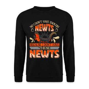Newt - Unisex Sweatshirt - black - Front - Alina (178cm) & Michal (187cm)