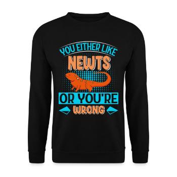 Newt - Unisex Sweatshirt - black - Front - Alina (178cm) & Michal (187cm)