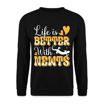 Newt - Unisex Sweatshirt - black - Front - Alina (178cm) & Michal (187cm)
