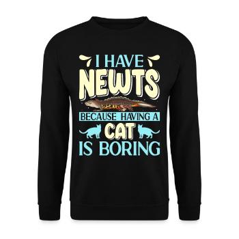 Newt - Unisex Sweatshirt - black - Front - Alina (178cm) & Michal (187cm)