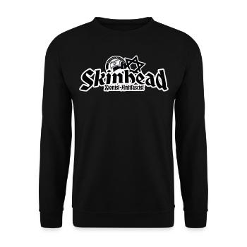 Shirt: ZioSkinhead - Unisex Pullover - Schwarz - Vorne - Alina (178cm) & Michal (187cm)