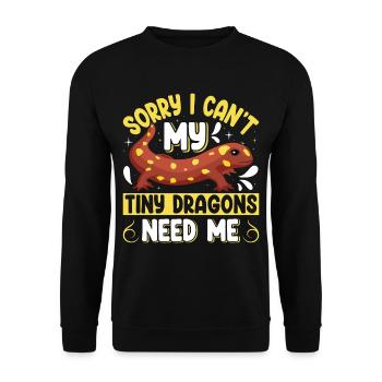 Newt - Unisex Sweatshirt - black - Front - Alina (178cm) & Michal (187cm)