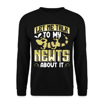 Newt - Unisex Sweatshirt - black - Front - Alina (178cm) & Michal (187cm)