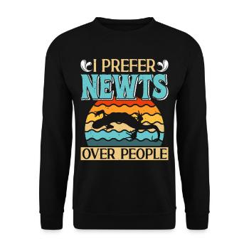 Newt - Unisex Sweatshirt - black - Front - Alina (178cm) & Michal (187cm)