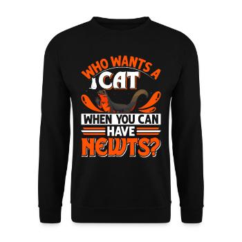Newt - Unisex Sweatshirt - black - Front - Alina (178cm) & Michal (187cm)