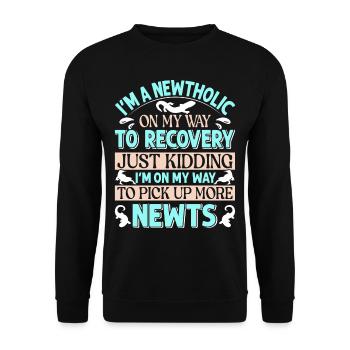Newt - Unisex Sweatshirt - black - Front - Alina (178cm) & Michal (187cm)