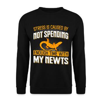 Newt - Unisex Sweatshirt - black - Front - Alina (178cm) & Michal (187cm)