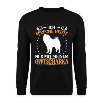 Ovcharka Parler à Ovcharka caucasien - Sweat-shirt Unisexe - noir - Devant - Alina (178cm) & Michal (187cm)
