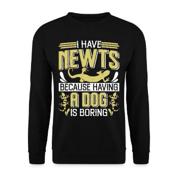 Newt - Unisex Sweatshirt - black - Front - Alina (178cm) & Michal (187cm)