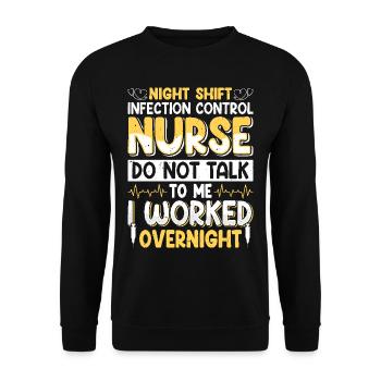 Caregiver Infection Control - Unisex Sweatshirt - black - Front - Alina (178cm) & Michal (187cm)